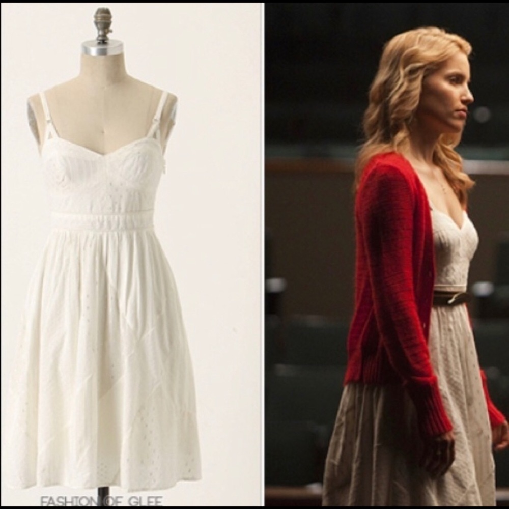 Anthropologie Lynx & Leo Dress Smocked Eyelet